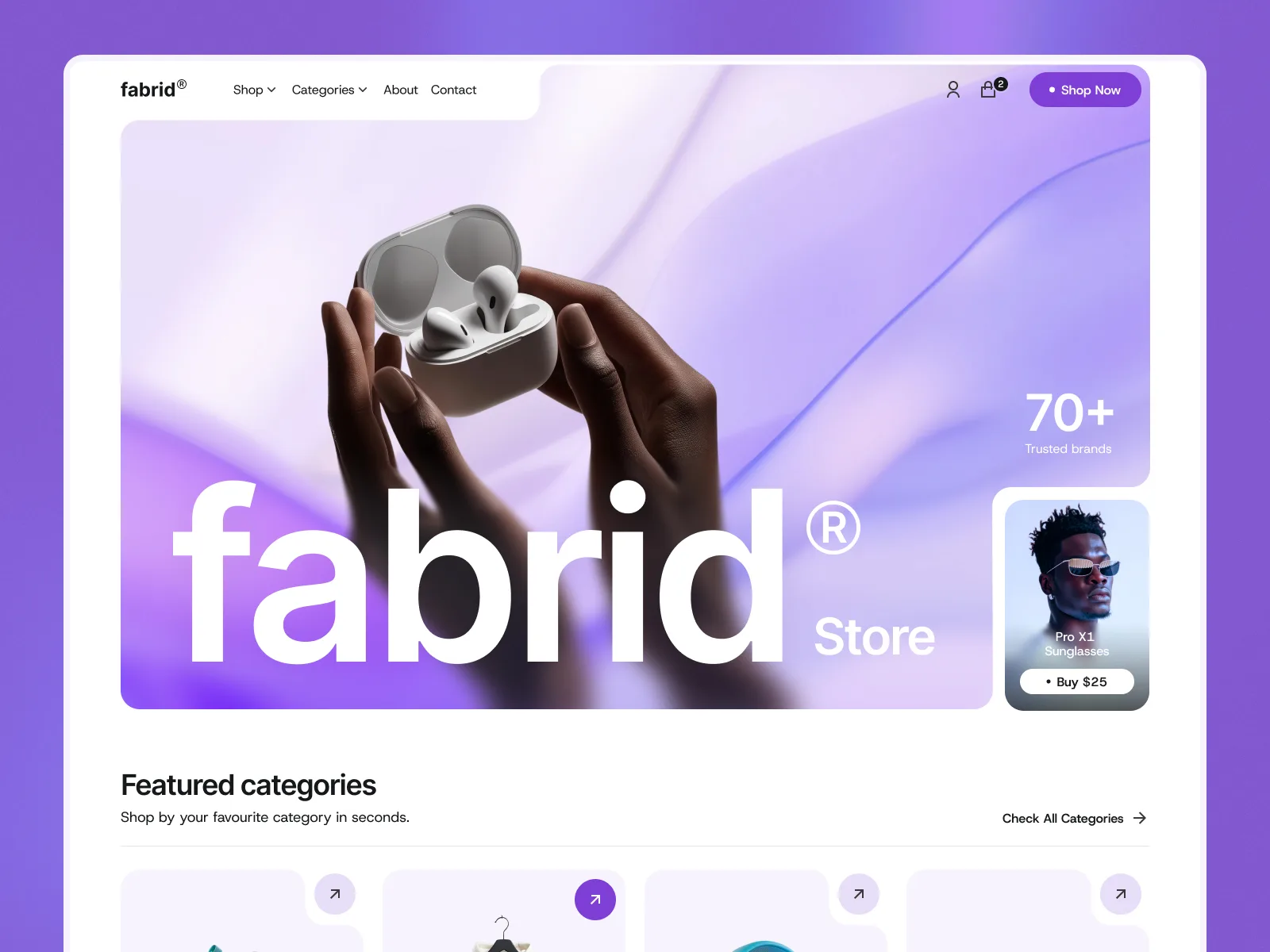 Fabrid — Webflow e-commerce website template