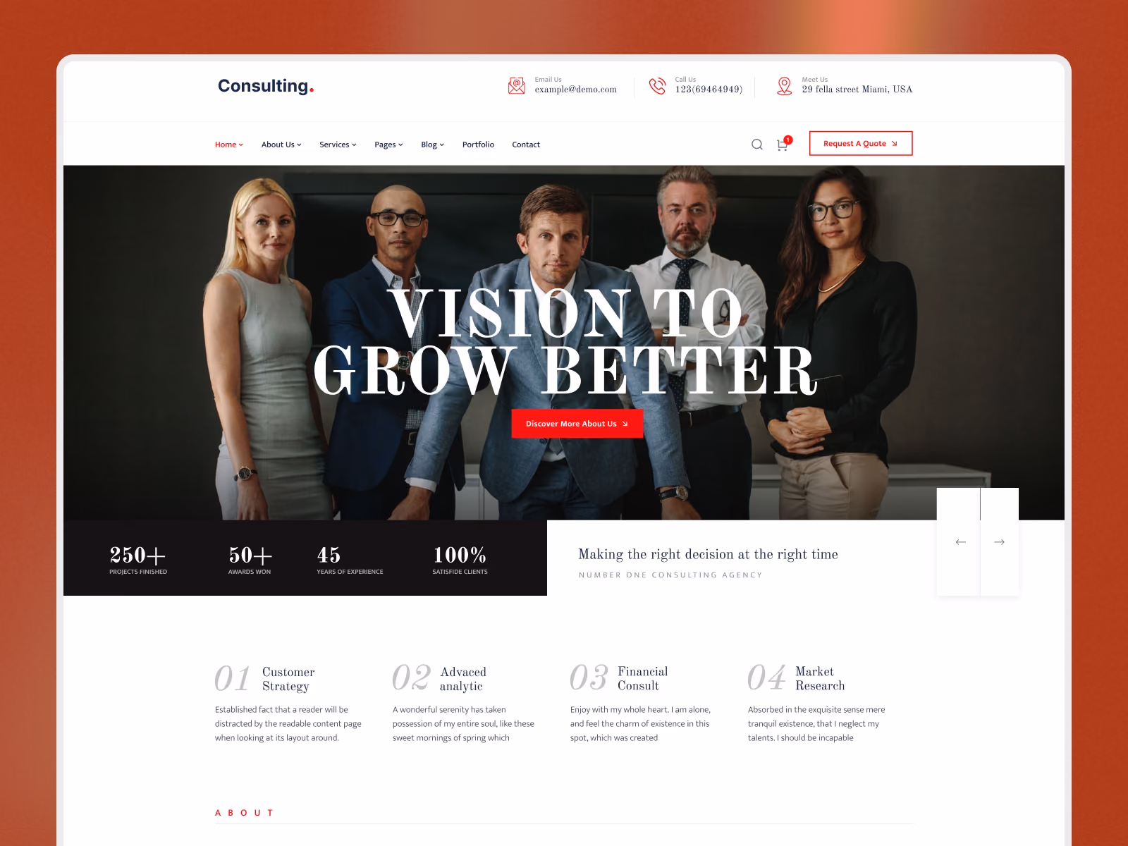 Advisor — Framer consulting website template