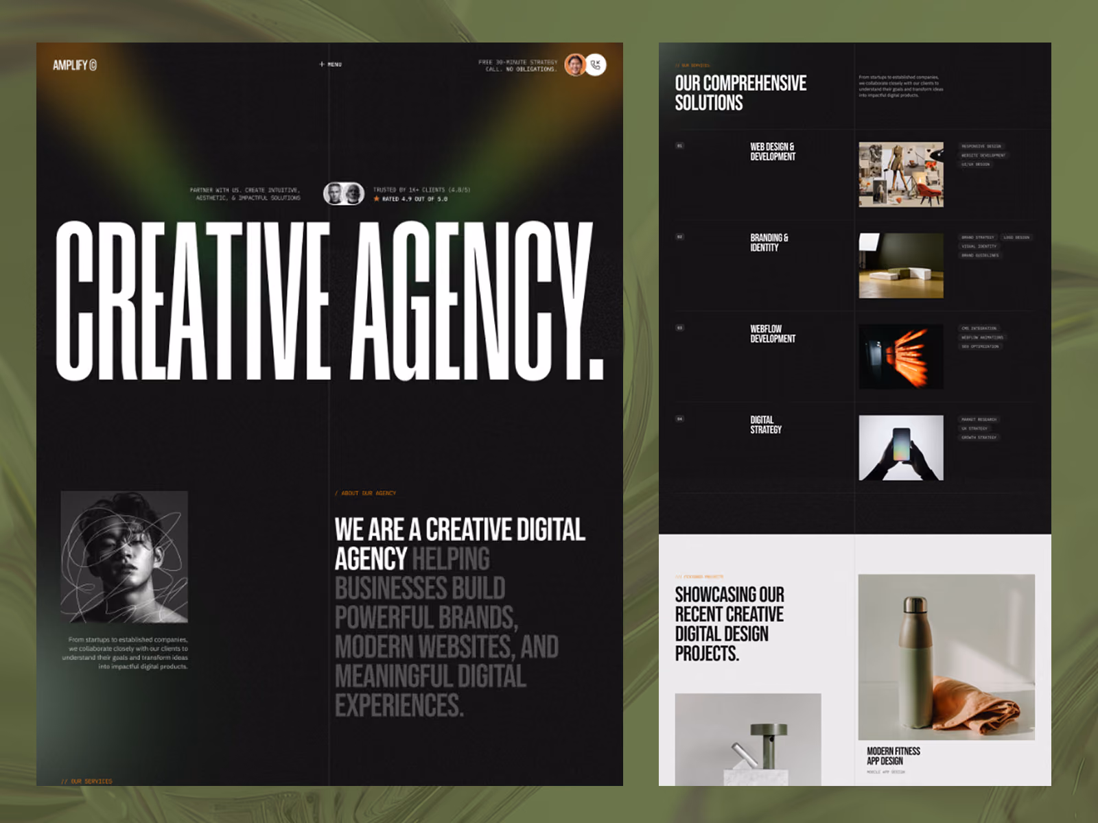 Amplfy — Framer agency website template