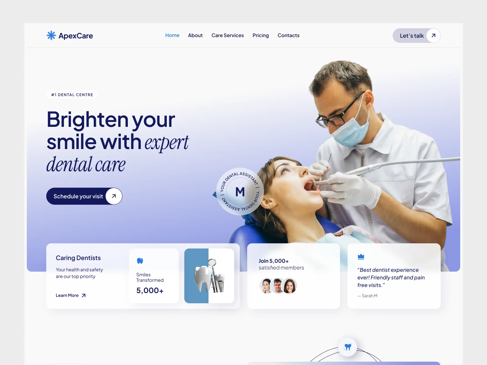 ApexCare — Framer medical website template