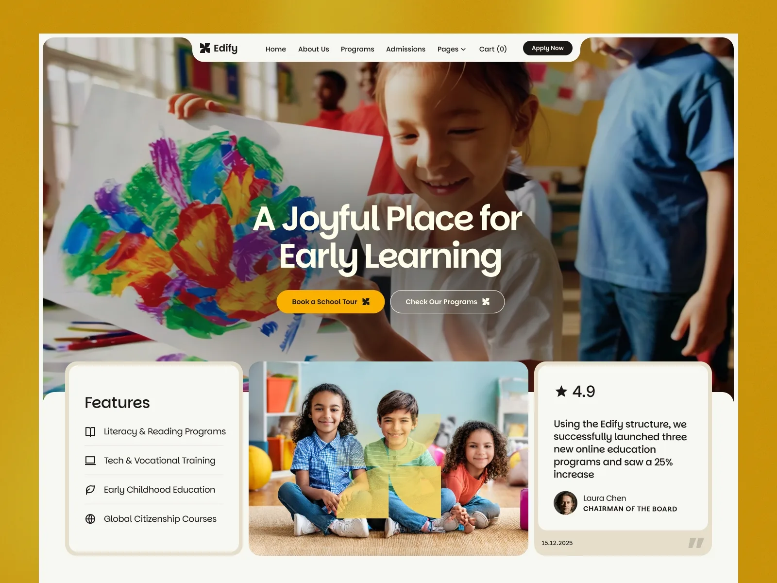 Edefy — Webflow education website template