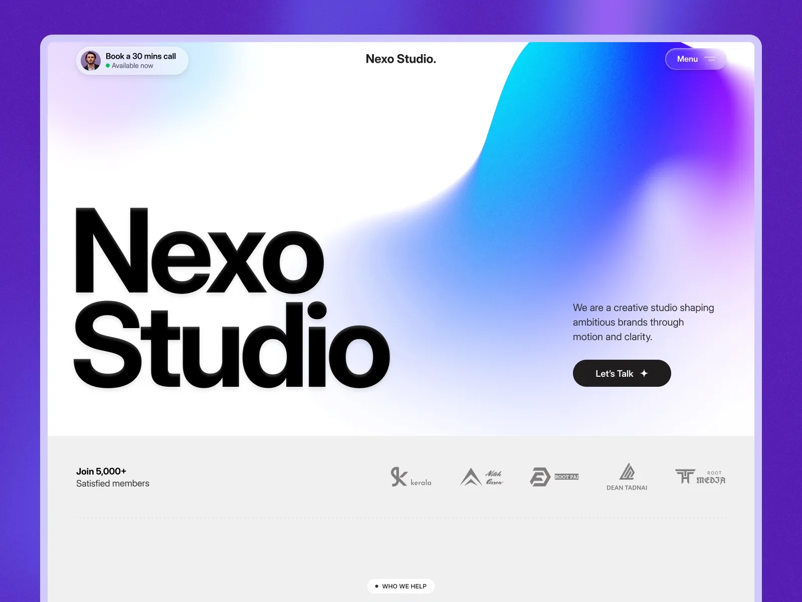 Nexostudio — Webflow agency website template