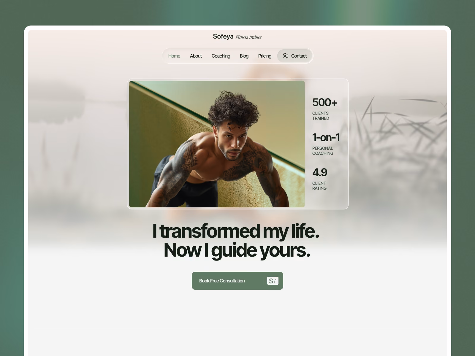 Sofeya — Framer fitness & gym website template