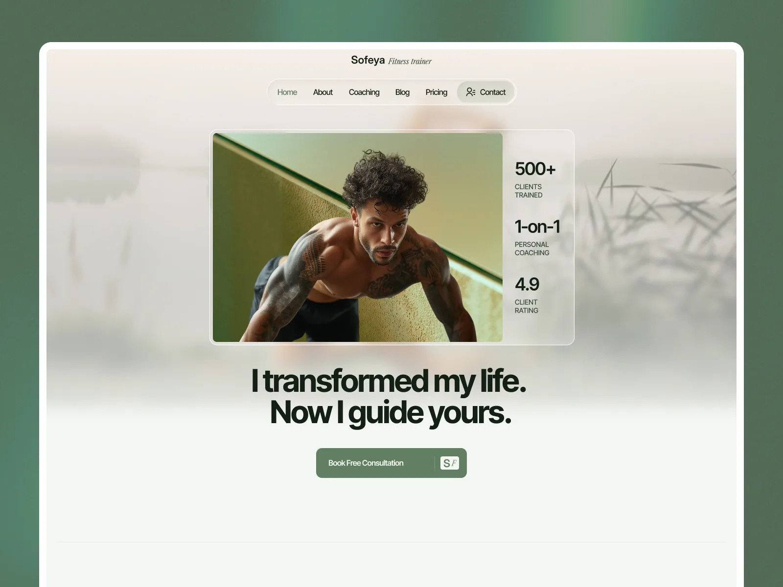 Sofiya — Webflow fitness & gym website template