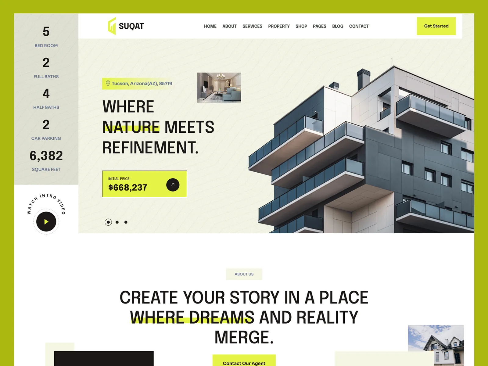 Suqat — Framer real estate website template